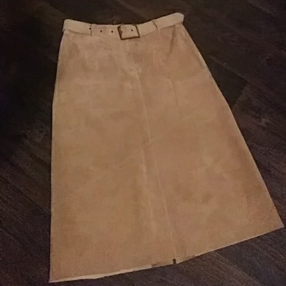 Margaret Godfrey Leather Skirt